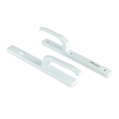 На картинке «Нажимной гарнитур 26/85мм белый (квадратная планка) »