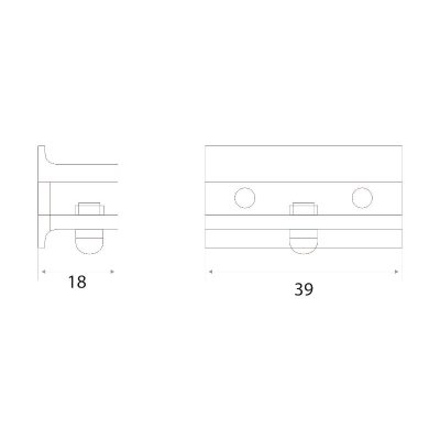На картинке «Крепление полки "8908" малое, хром (1шт)»