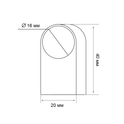 На картинке «Крепление рейлинга Trodos "Модерн" D16, хром»