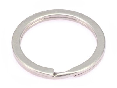 На картинке «Кольцо для ключей "Сталь" Ø33 плоское, хром»