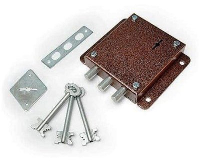 На картинке «Замок накладной ЗГС-95 "Электротехника" левый »