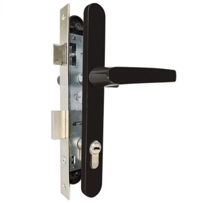 На картинке «Замок врезной ЗВ "Tommy" Leksa 7011-20 узкопрофильный, коричневый (B 85мм)»