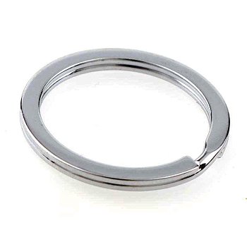 Кольцо для ключей Сталь Ø30 плоское, хром