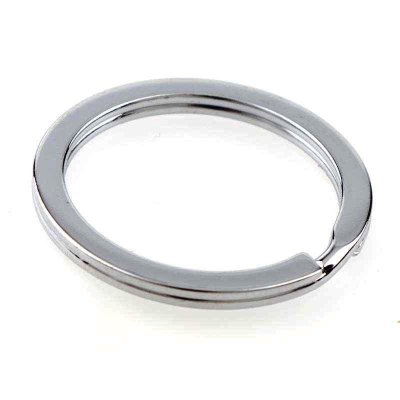 На картинке «Кольцо для ключей "Сталь" Ø30 плоское, хром»