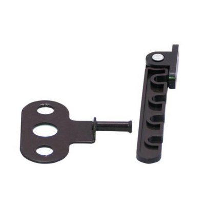 На картинке «Ограничитель оконный для пластиковых окон с "гребёнкой", пластик коричневый»