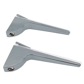 Комплект крепления полки ZY-156 (65х130мм) серебро (2шт)