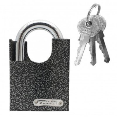 На картинке «Замок навесной SOLLER ВС-HB-60-ЗД (60 мм) с защищённой дужкой»