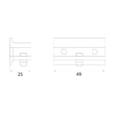 На картинке «Крепление полки "8908" большое, серебро (1шт)»