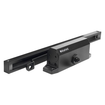 На картинке «Доводчик дверной БУЛАТ ARCTIC ДД 502/4 AH-B (40-90 кг) черный  со скольз. тягой, »