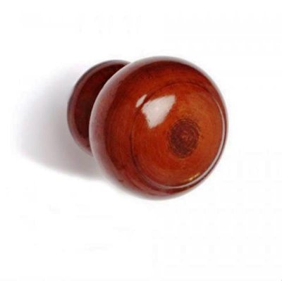 На картинке «Ручка-кнопка деревянная "Классика D-55" лак тёмная»