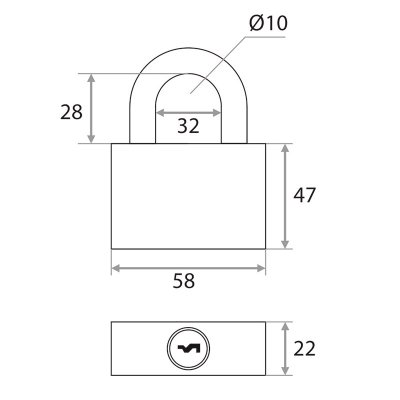 На картинке «Замок навесной "Trodos"(Blister) ВС-HZ4-60 фигурный полимер»