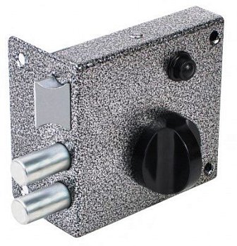 Замок накладной ЗН3 Омега с защёлкой, серебро (г.Димитровград)