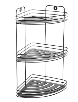 На картинке «Полка угловая Black 3-ая пласт. вставка W7256-3»