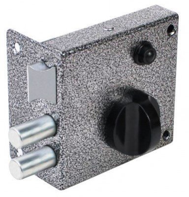 На картинке «Замок накладной ЗН3 "Омега" с защёлкой, серебро »