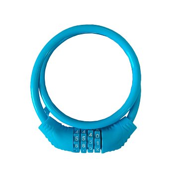 Замок кодовый Trodos 2201 велосипедный 8х650, синий