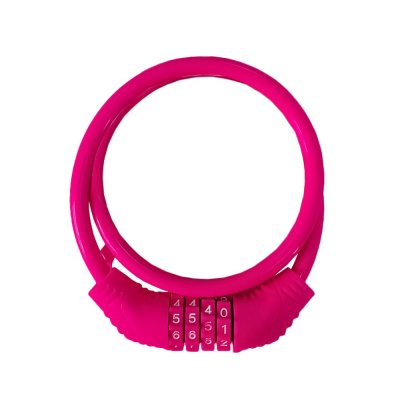 На картинке «Замок кодовый Trodos 2201 велосипедный 8х650, розовый»