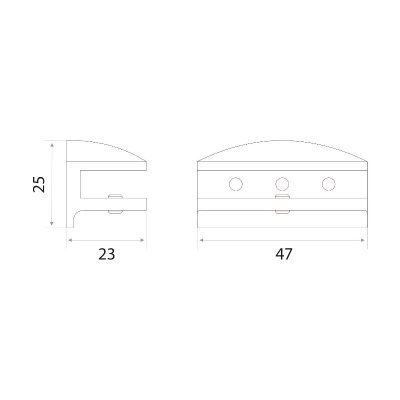 На картинке «Крепление полки "8906" серебро (1шт)»
