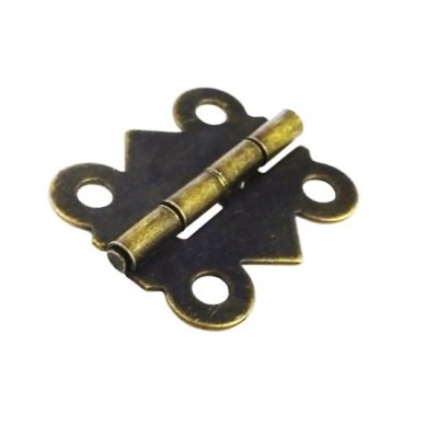 На картинке «Петля карточная фигурная 15х20 (2 шт) бронза»