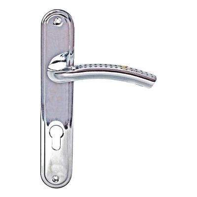 На картинке «Комплект ручек на планке "Trodos" AL106/85-M (CP) хром (85мм)»