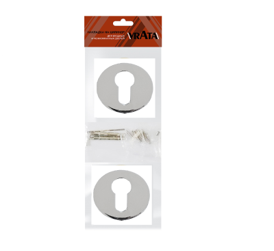 На картинке «Накладка на цилиндр Vrata "AEA20" серия 06 slim, хром»