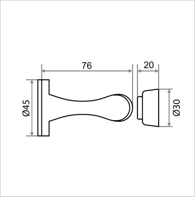 На картинке «Ограничитель "Trodos" "102" магнитный 08.09.33 бронза*»