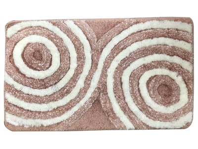 На картинке «Коврик "Круги" 45х75 см микрофибра, светло-коричневый*»