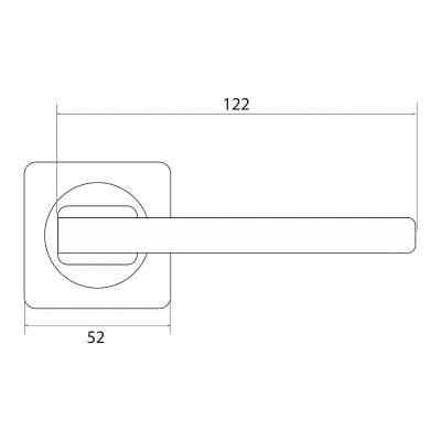 На картинке «Ручка дверная "Trodos" AL-02-517 BN/CP "квадрат" черный никель/хром»