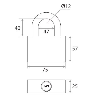 На картинке «Замок навесной "Trodos"(Blister) ВС-HZ4-80 фигурный полимер»