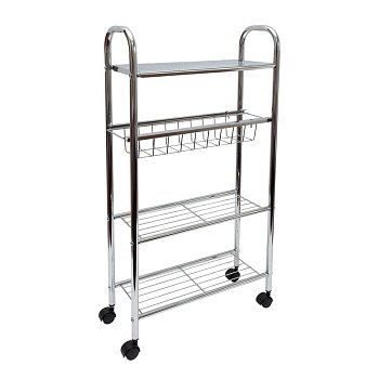 Полка напольная Zenfort 4-х ярусная BC285, хром