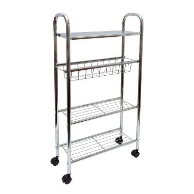 На картинке «Полка напольная Zenfort 4-х ярусная "BC285", хром»