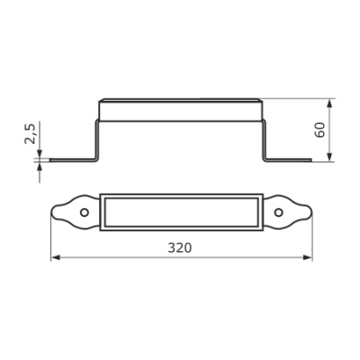 На картинке «Ручка декоративная мод.1 "Домарт" черная (г.Балаково)»