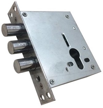 Корпус врезного замка  3014-Ц-3Р Верхний YS-0997 3 ригеля d-18мм, без мц (4 крепотверстия)