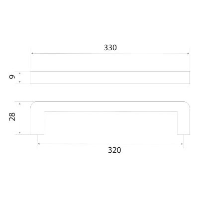 На картинке «Ручка-скоба "TRODOS"DMZ-21203 (320мм) хром*»