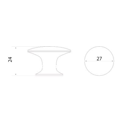 На картинке «Ручка-кнопка 14.105.02 "перфо" хром»