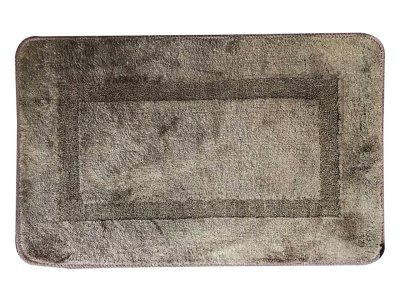 На картинке «Коврик "Моно" 45х75 см микрофибра, коричневый»