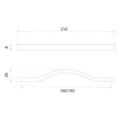 На картинке «Ручка-скоба DMZ-21651-160/192 (браш никель)*»