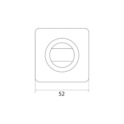 На картинке «Накладка поворотная "Trodos" BK02-AL GF/CP "квадрат" графит/хром»