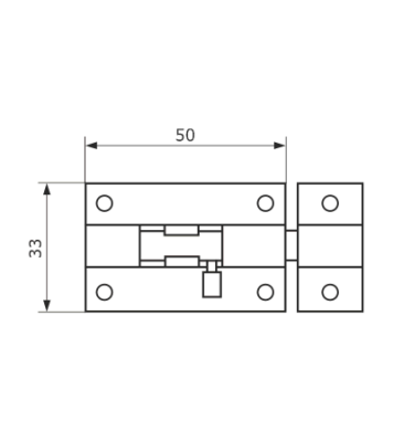 На картинке «Шпингалет ШП-50 "Домарт" чёрный»