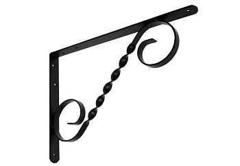 Кронштейн фигурный Домарт 350х250 мод.3 витой черный (г.Балаково)