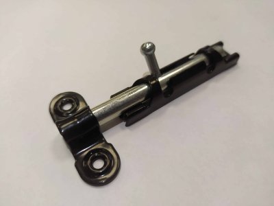 На картинке «Задвижка накладная ЗТ-12 малая (Н) черный с цинком»