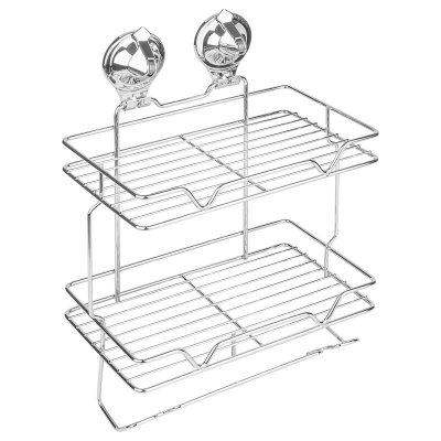 На картинке «Полка 2-ая малая на присоске (Air-lock) BI-3113A2 СР (хром) SAKURA»
