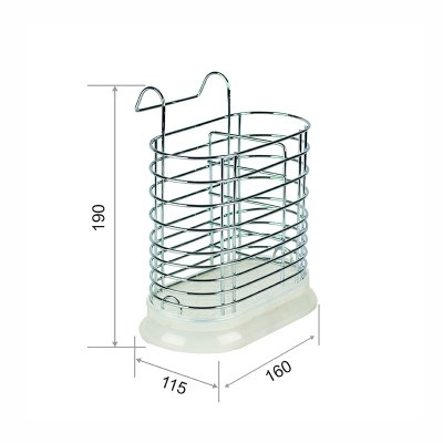 На картинке «Сушилка для ложек на рейлинг Trodos "АЕ-299", хром»