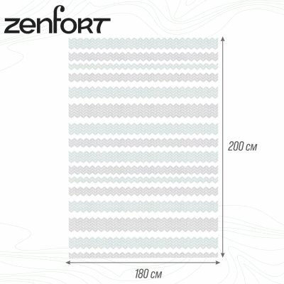 На картинке «Штора для ванной Zenfort "Гармония" полиэстер 180х200см, 12 колец, мультиколор»