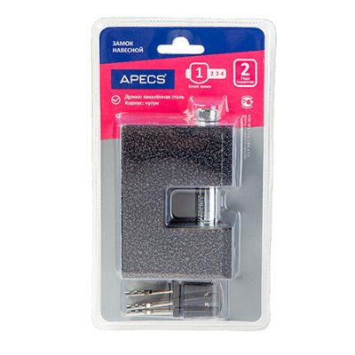 На картинке «Замок навесной "Apecs" PD-16-90 (блистер)»