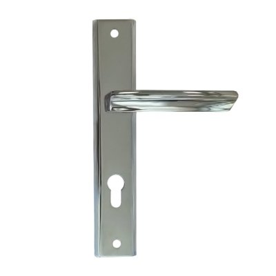 На картинке «Ручка на планке Vrata "A861" алюминий, хром»