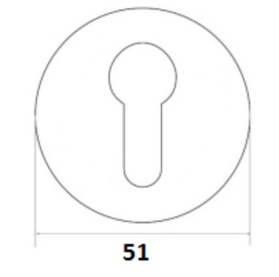 На картинке «Накладка на цилиндр Vrata "AEA20" серия 06 slim, сатиновое золото матовый»