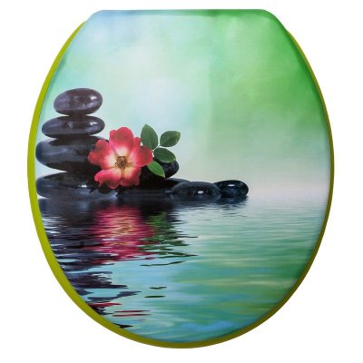 На картинке «Сиденье д/унитаза мягкое SYM-616 "Green" зелёное»