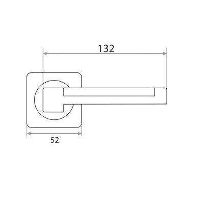 На картинке «Ручка дверная "Trodos" AL-02-873 BN/CP "квадрат" черный никель/хром»