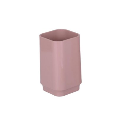 На картинке «Стакан д/зубн. щеток Квадро пудровый PS0221CA-TB»