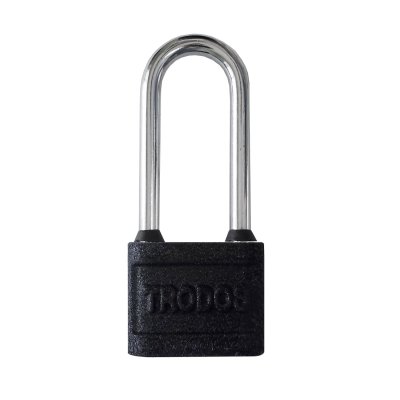 На картинке «Замок навесной Trodos ВС-HG45-40L чугун, черный, блистер»